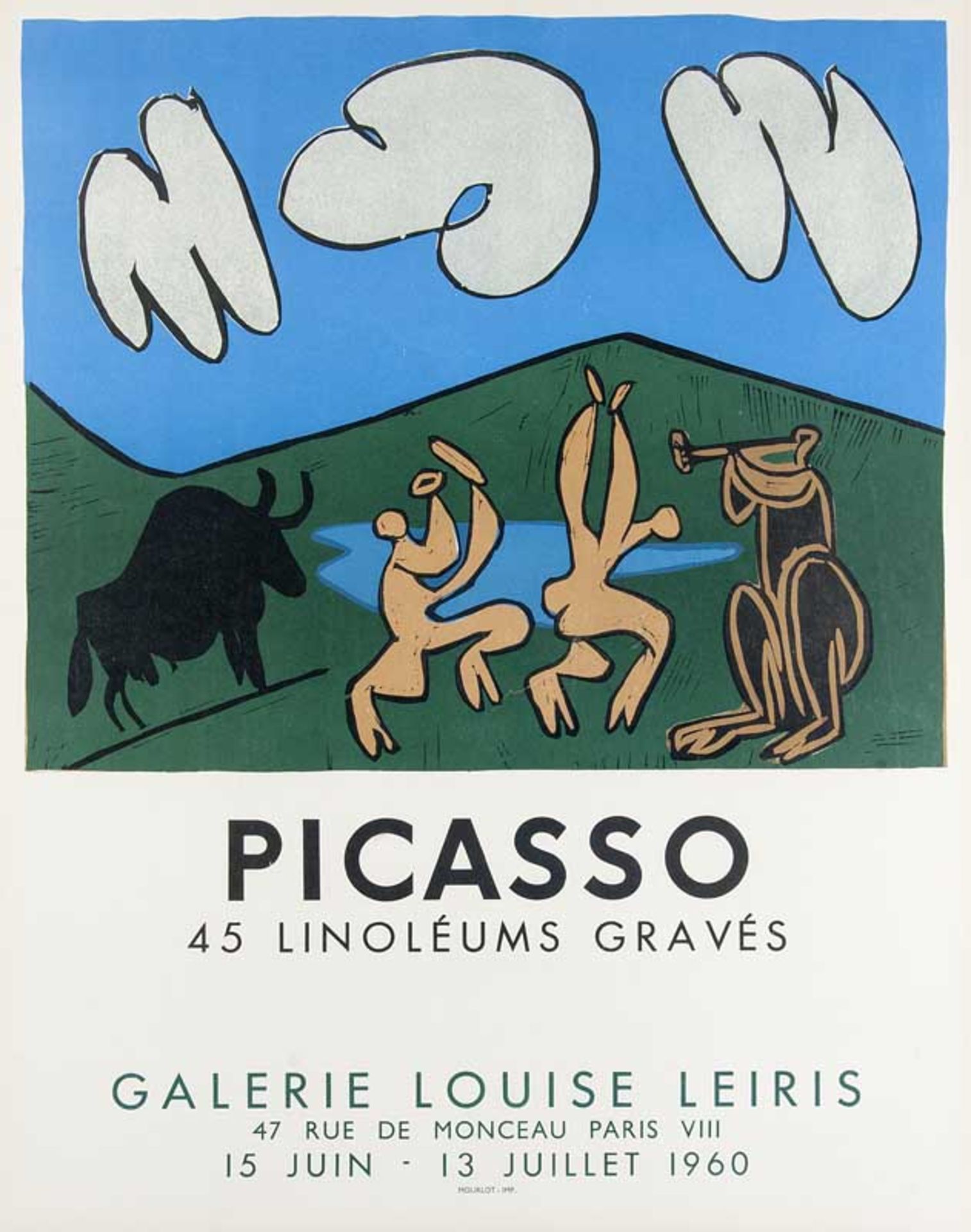 Plakate - - Picasso, Pablo - nach. (1881 Malaga - 1973 Mougins). Picasso - 45 Linoleums Graves -