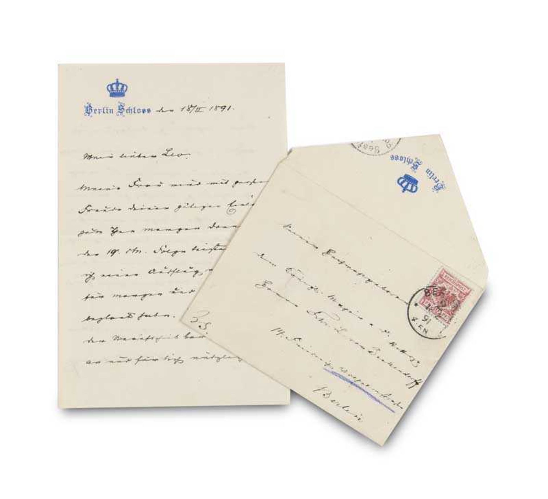 Berlin - - Eigenhändiger Brief des Freiherrn Albert von Seckendorff an seinen Vetter, dem Königl.