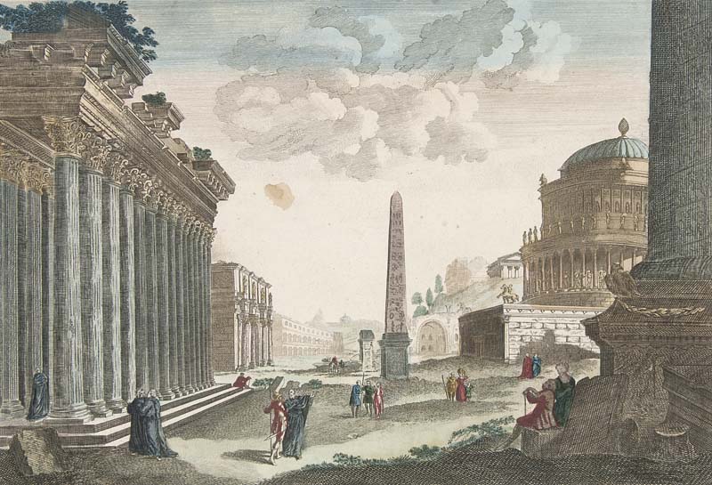 Rom - - Probst, Georg Balthasar. Vestiges de plusieurs beaux monuments de l'ancienne Rome.