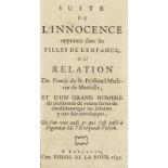 (Porrade, Pierre de). Suite de l'Innocence opprimée dans les Filles de l'Enfance, où Relation du