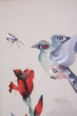 J. Aoki (Japanese, 20th c) Bird in Flight Birds in Flight. Watercolor and gouache. Signed "J. - Image 3 of 3