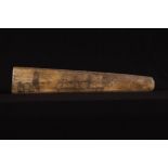 Primitive Scrimshaw Bill with a sailing motif. From a Massachusetts collection originating in