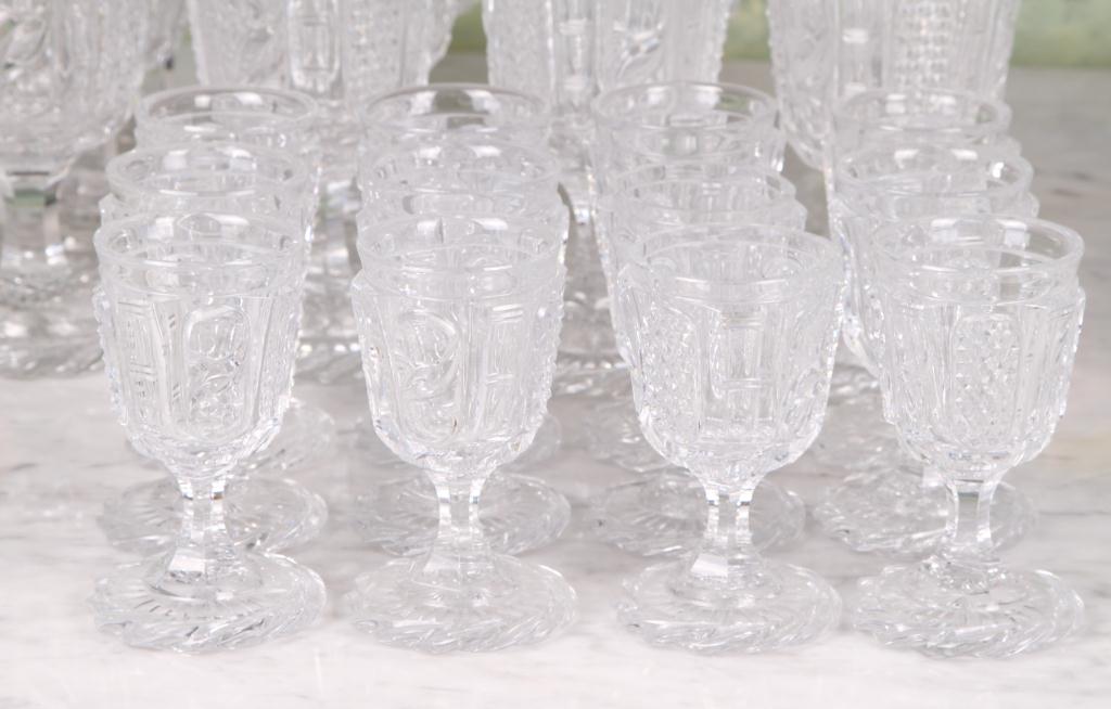 Large Collection of Cut Crystal Stemware fine quality Continental crystal comprised of 12 water - Image 5 of 12