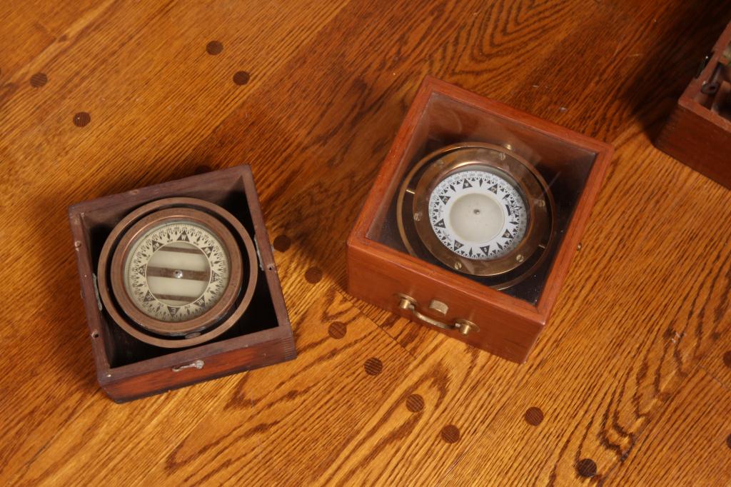 Lot of Two Nautical Compasses nautical compasses