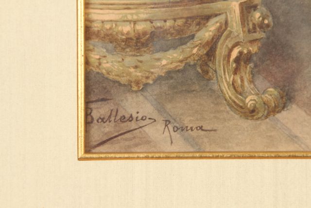 Ballesio Italian Watercolor of a Cardinal Frederico or Francesco Ballesio (Italian, 19th c.) - Image 6 of 6