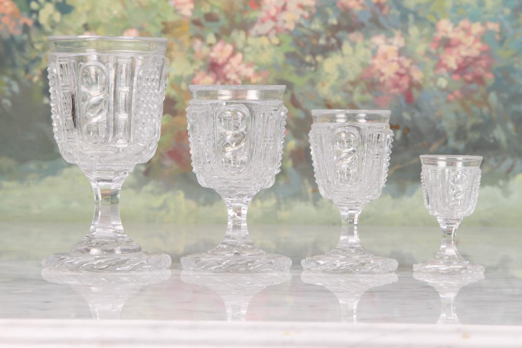 Large Collection of Cut Crystal Stemware fine quality Continental crystal comprised of 12 water - Image 3 of 12