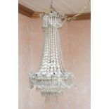 *C1920's Prism Chandelier 32"h x 18 1/2"w Some chips