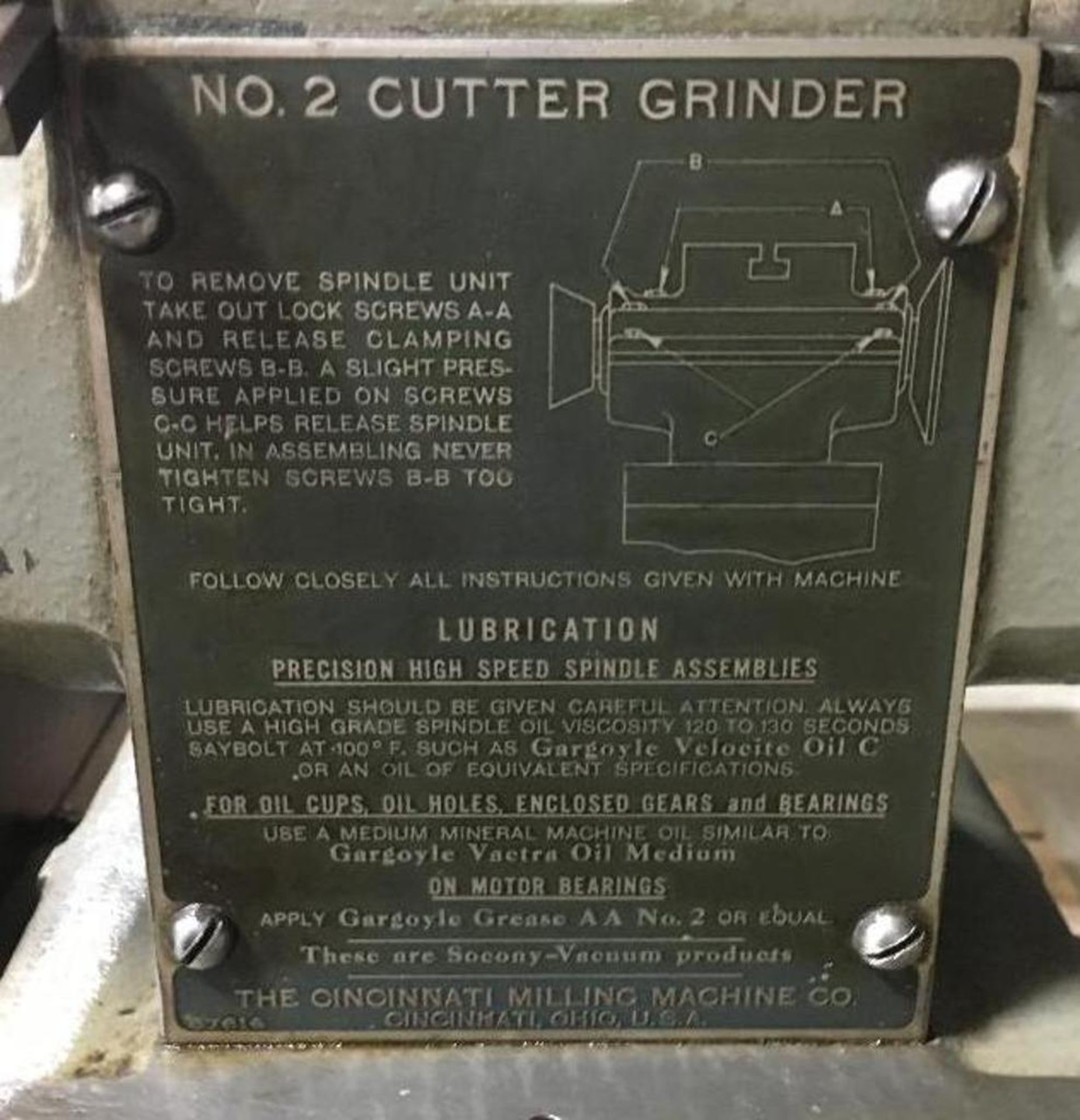 Cincinnati #2 Cutter Grinder - Image 7 of 9