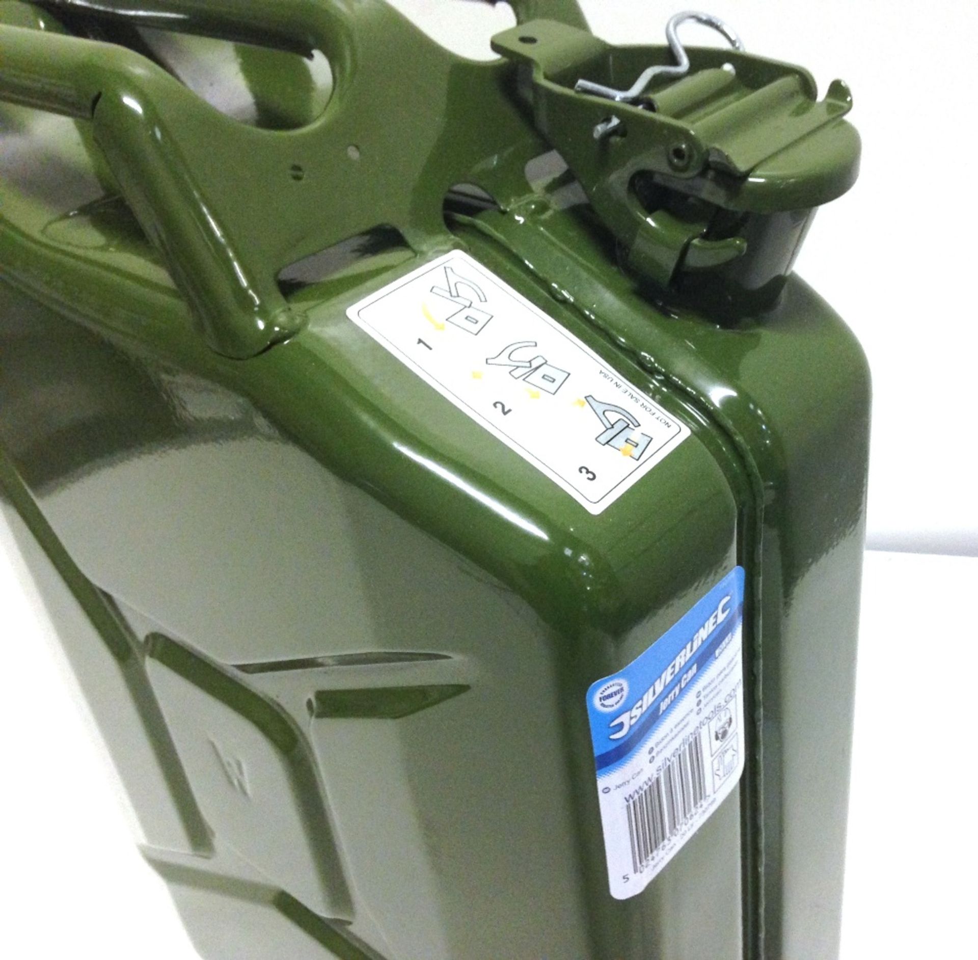 Silverline 20 litre green metal Gerry can unused - Image 2 of 2