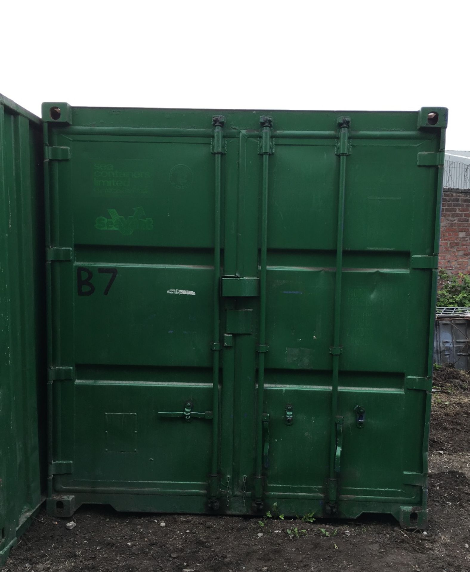 20 x 8 foot double door storage container with locking box B7 - Image 2 of 4