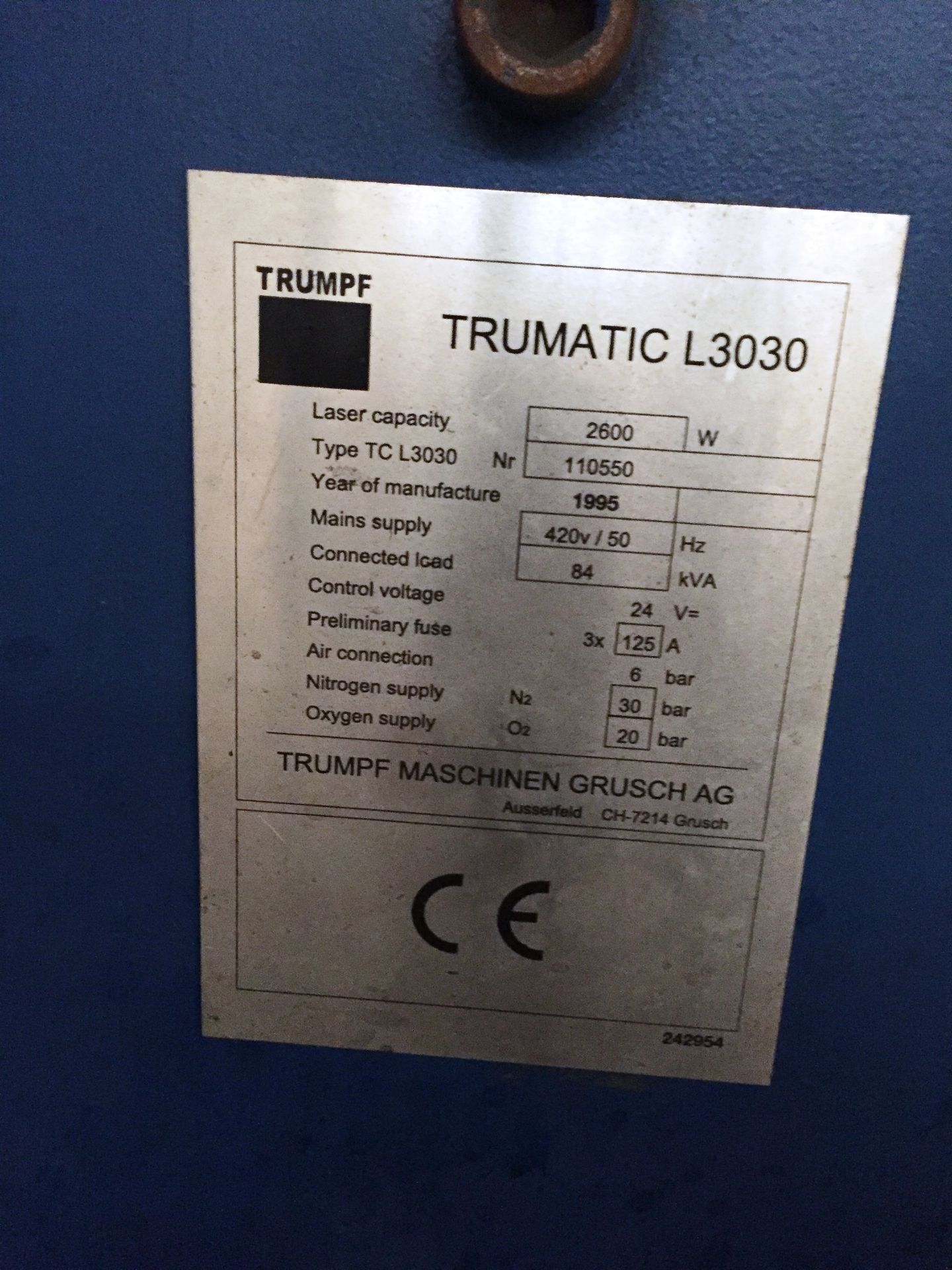 Triumph Traumatic TC L3030 Laser Cutter - Image 7 of 11