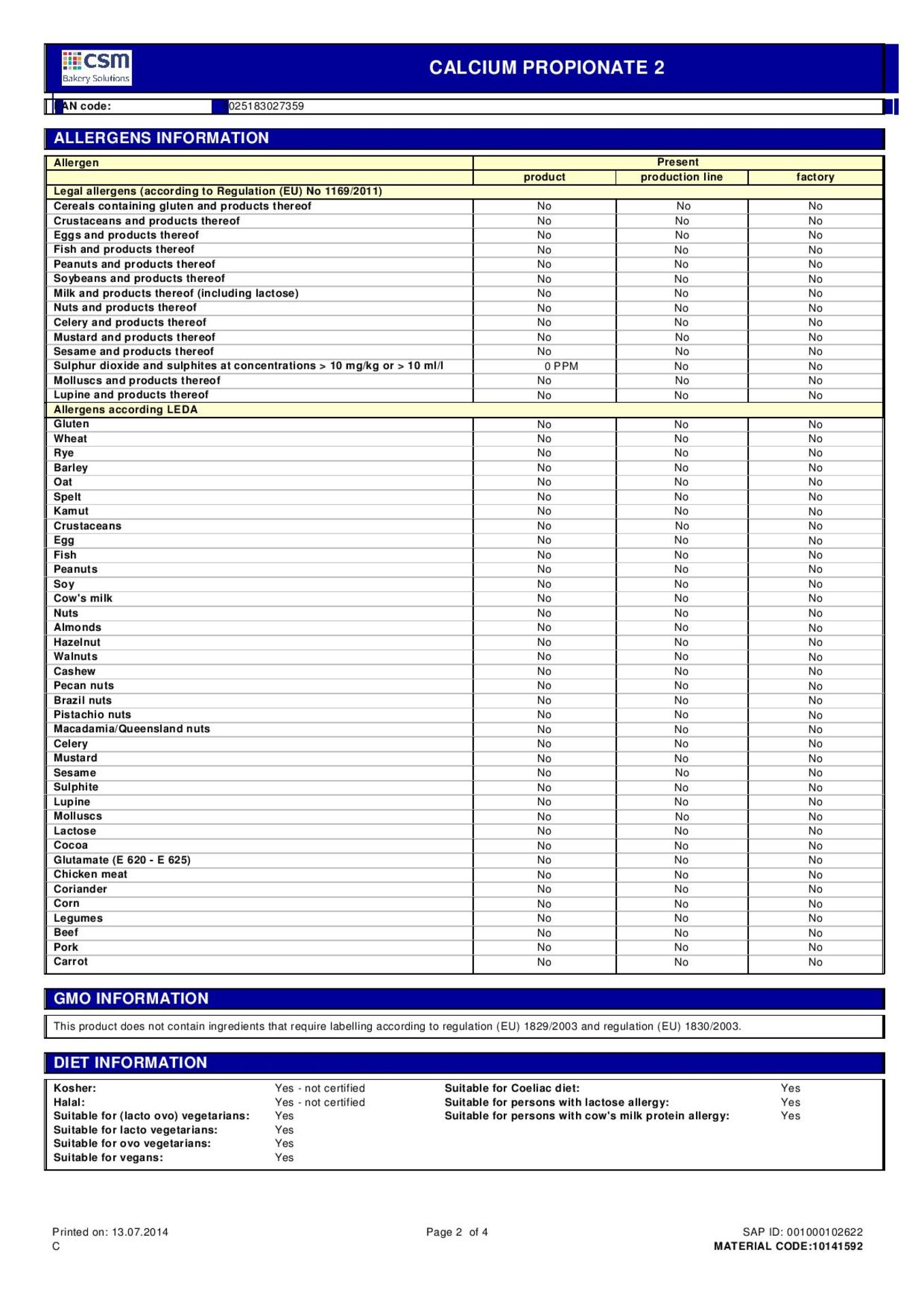 5 x 25kg Calcium Propanate - Click Further Info - Image 4 of 8