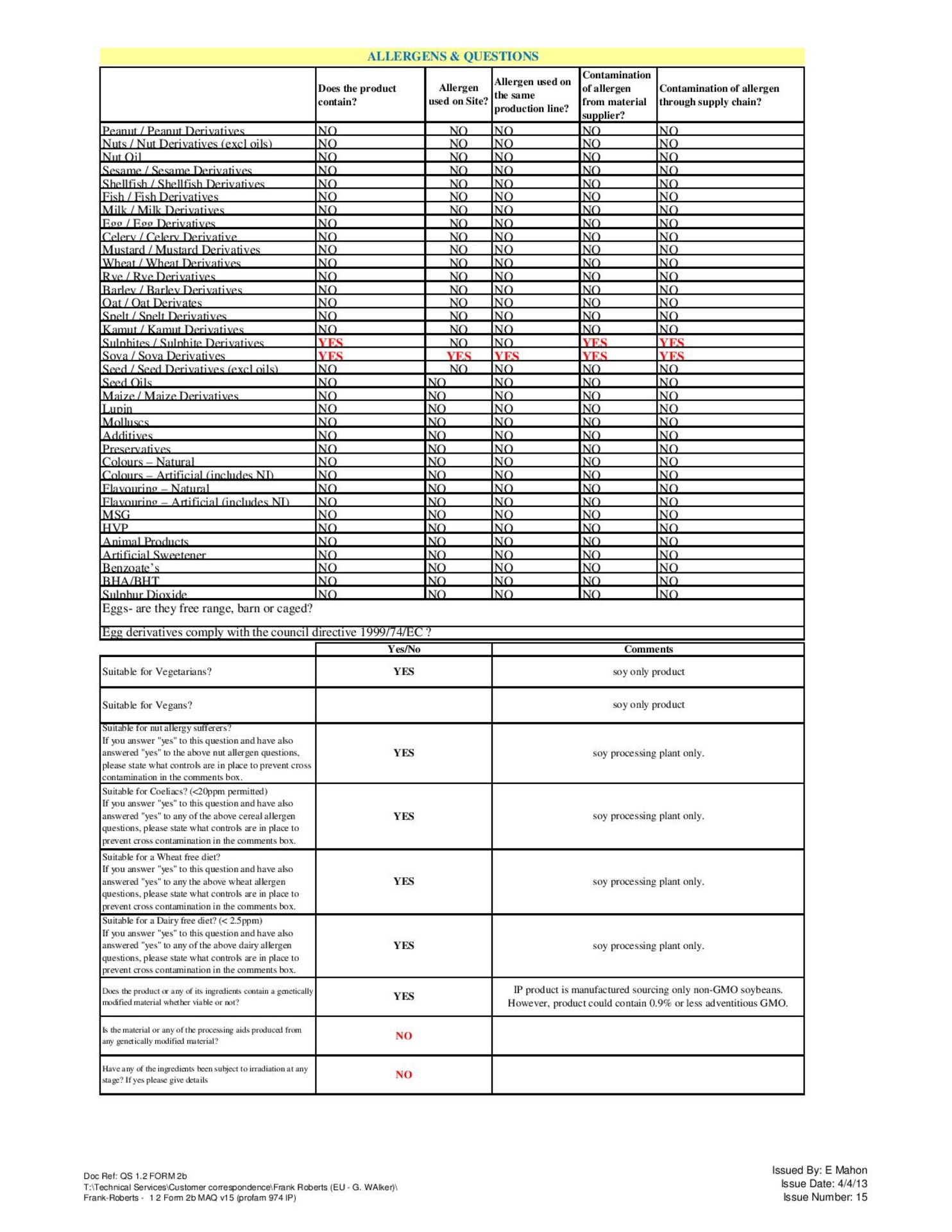 55 x 20kg Soya Protein Isolate - CLICK FOR MORE INFO - Image 8 of 12