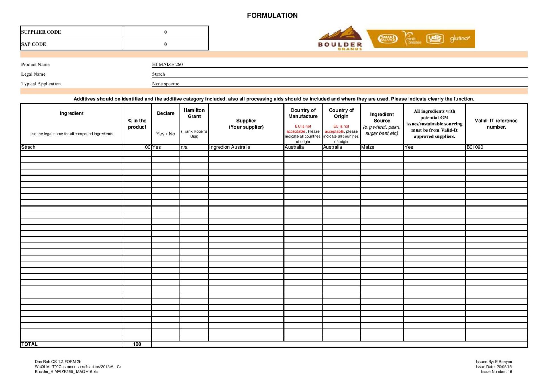 26 x 25kg Maize Starch Resistant - Hi Maize TM260 - CLICK FOR MORE INFO - Image 12 of 14