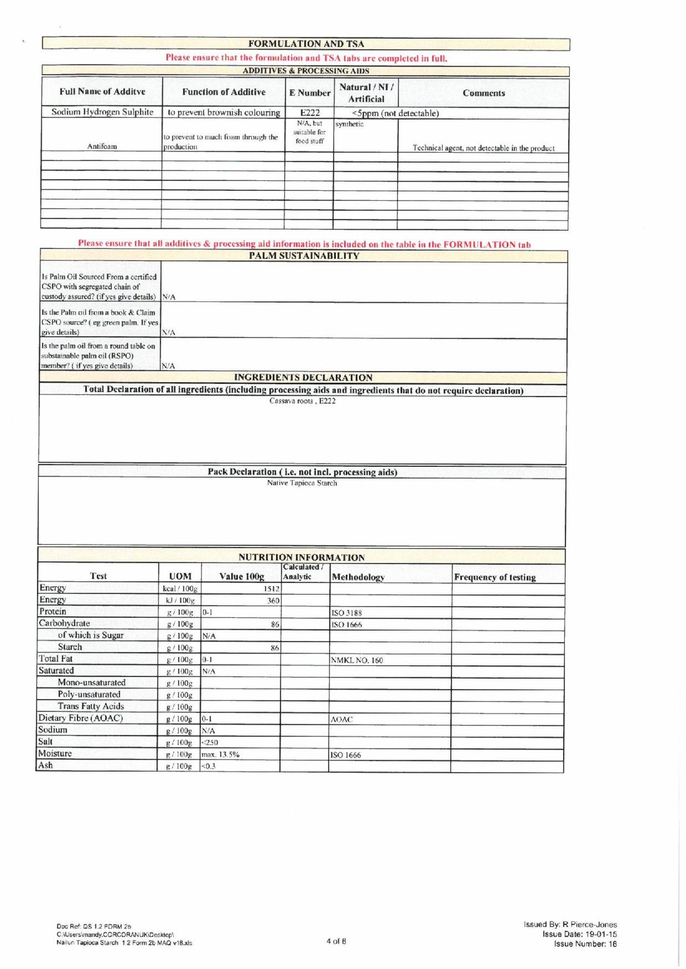 38 x 25kg Tapioca Starch UDI - CLICK FOR MORE INFO - Image 6 of 9