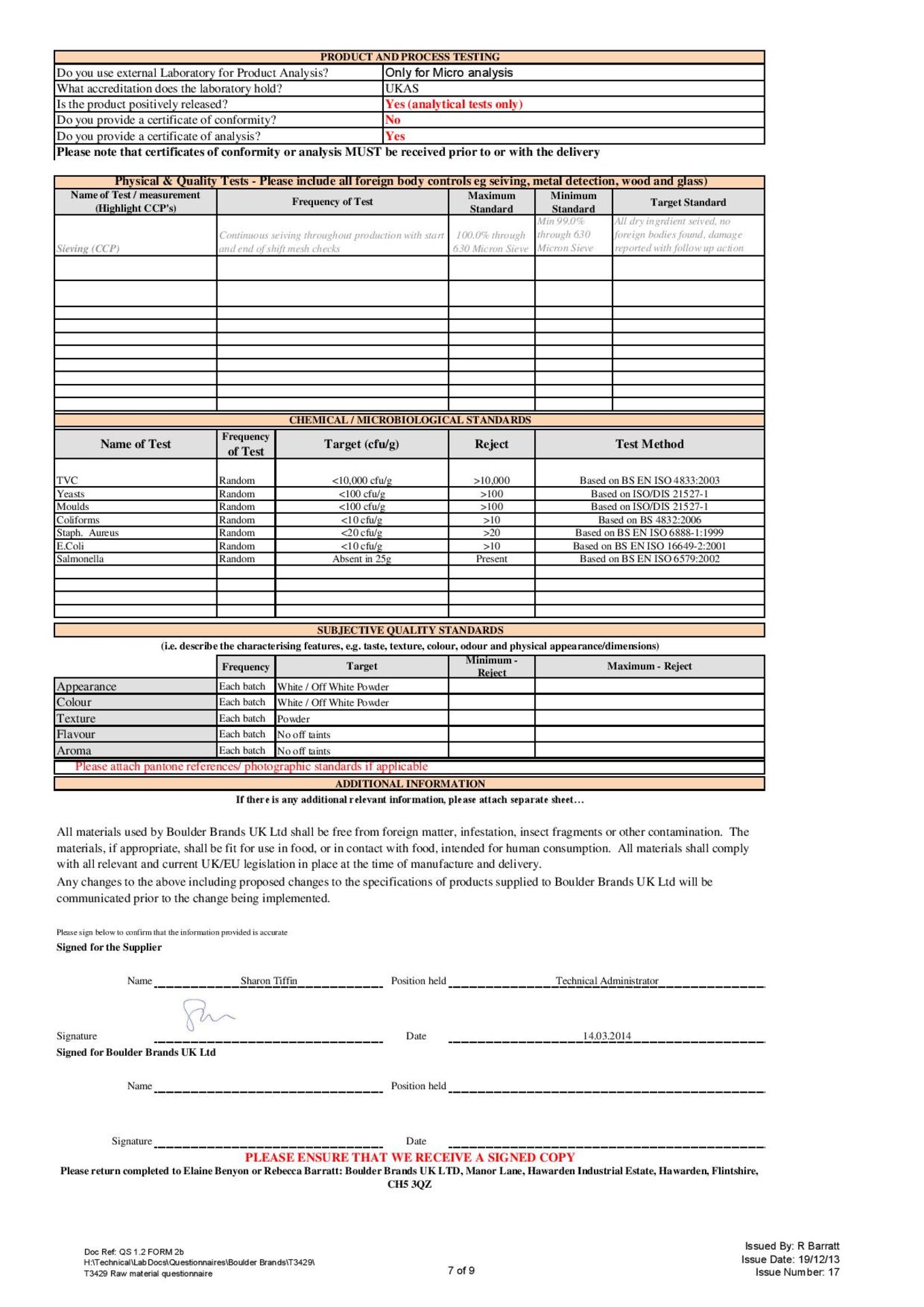 7 x 25kg T3429 - CR100 Sorbic Acid - CLICK FOR MORE INFO - Image 9 of 12