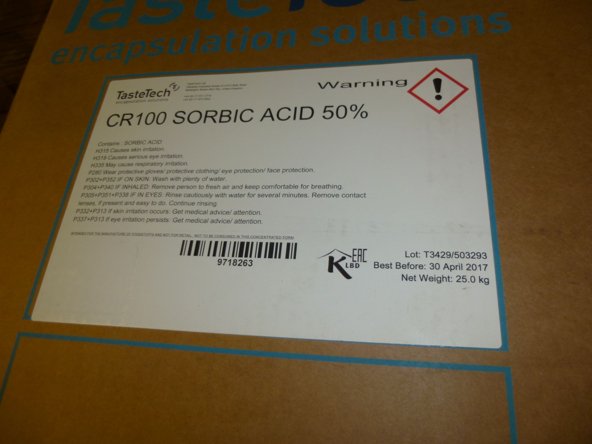 7 x 25kg T3429 - CR100 Sorbic Acid - CLICK FOR MORE INFO - Image 2 of 12