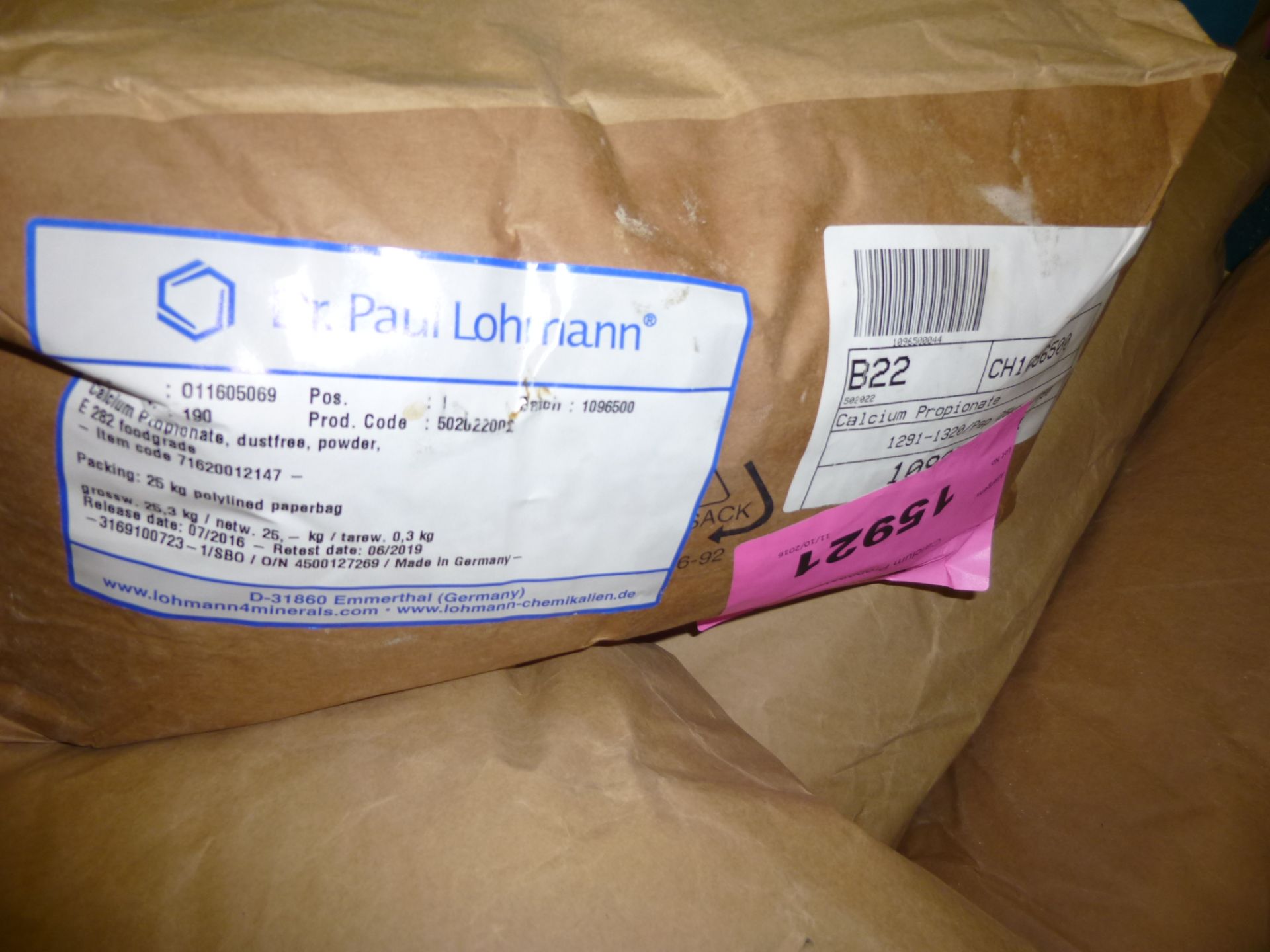 5 x 25kg Calcium Propanate - Click Further Info - Image 2 of 8