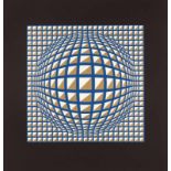 Victor Vasarely 2 Bll.: Terz (large) - Terz (petit) Farbige Serigraphie auf festem Velin. (1978/79).