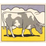 Roy Lichtenstein Cow going abstract (Triptychon) Farbige Serigraphie auf Velin. (1982). Ca. 60 x