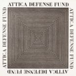 Frank Stella Plakat: ATTICA DEFENSE FUND Offset auf Plakatpapier. (1974). Ca. 75 x 75 cm (