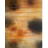 Jenny Holzer Wish list red Öl auf Leinen. (2007). Ca. 260 x 201 x 4,5 cm. Verso auf der Leinwand