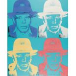 Andy Warhol Joseph Beuys Farbige Serigraphie auf Lenox-Museumskarton. (1980/83). Ca. 101,5 x 81,5 cm