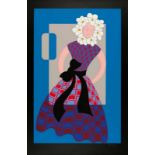Victor Vasarely Flower girl Farbige Serigraphie auf strukturiertem Karton. Ca. 85 x 56 cm (