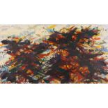 Max Uhlig „Zwei Herbststräuße“ Öl auf Leinwand. (19)82. Ca. 55 x 100 cm. Signiert und datiert oben