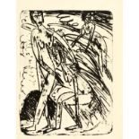 Ernst Ludwig Kirchner Badende in Wellen Lithographie auf glattem Papier. (1913). Ca. 42,5 x 31,5
