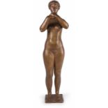 Gerhard Marcks Schäferin Bronze mit goldbrauner Patina. (1945). Höhe ca. 63 cm. Eines von 12