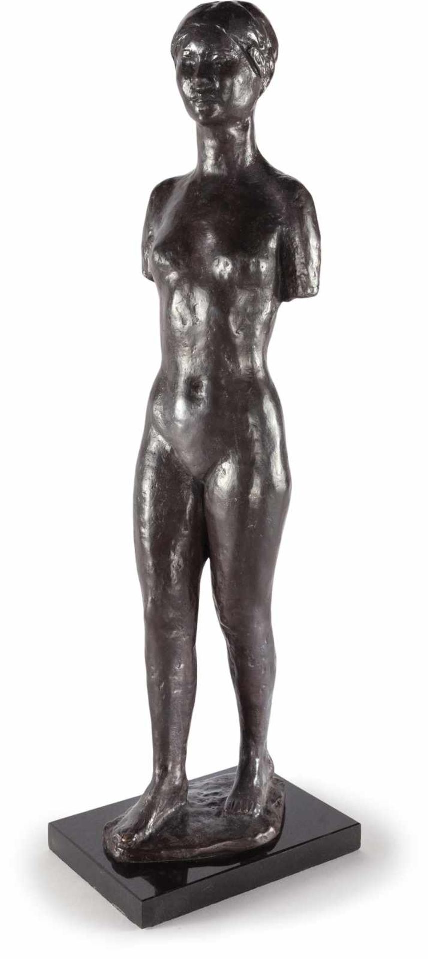 Ernesto De Fiori Schreitender Torso (Barbara) Bronze mit dunkelbrauner Patina. (1927). Höhe ca. 52,5