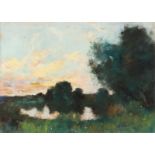 Lesser Ury Märkischer See Pastell auf fester Pappe. (1890er Jahre). Ca. 35,5 x 50 cm. Signiert unten