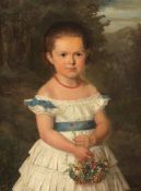 Carl Gottfried Eybe1813 Hamburg - 1893 Blankenese - Bildnis eines jungen Mädchens - Öl/Lwd. Doubl.