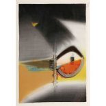 Hans Jaenisch1907 Eilenstedt - 1989 Nebel auf Amrum - Komposition III - Aquarell/Seide. 45 x 31