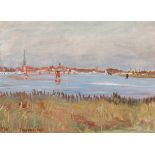 Paul Weiser1877 Erdmannsdorf - 1967 Gera - "Travemünde" - Gouache/Papier. 46 x 63,5 cm (