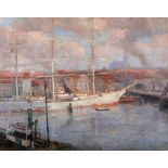 Otto Tarnogrocki1875 Lobsens - 1949 Stettin - "Französischer Segler 'Géneral Faidherbes` in Stettin"