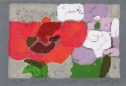 Klaus Fussmann1938 Velbert/Rheinland - lebt in Berlin und Gelting - "Tulpen, weiß und violett" -