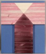 Joseph Egan1952 Scranton/U.S.A. - "Galerie (Un)bound Blue" - Assemblage. H. 57,5 cm. B. 50 cm. T.