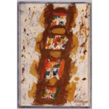 Gerhard Wendland1910 Hannover - 1987 Nürnberg - Abstrakte Komposition - Öl/Hartfaser. 43 x 29,4