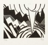 Thilo Maatsch 1900 Braunschweig - 1983 Königslutter - Komposition - Holzscchnitt/Papier. 23/50. 16 x