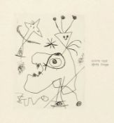 Joan Miró 1893 Barcelona - 1983 Palma de Mallorca - "L'aigrette" - Radierung/Papier. 11,8 x 8,8
