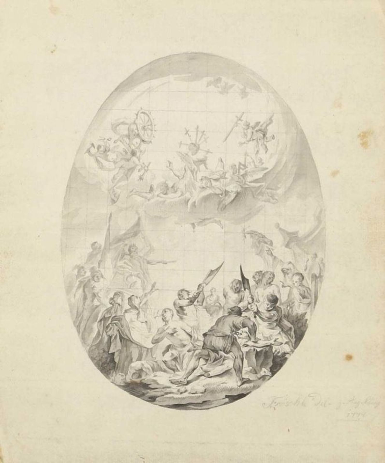 Jacob Fröschle 1742 Krumbach - 1782 Krumbach - "Das Martyrium der Heiligen Felizitas mit ihren