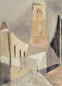 Richard Meyer 1900 Braunschweig - war tätig in Hannover - "Aegidienkirche" - Pastell/Papier. 78 x 58