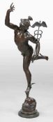 Giovanni da Bologna 1529 Douai - 1608 Florenz nach - "Merkur" - Bronze. Braun patiniert. H. 181