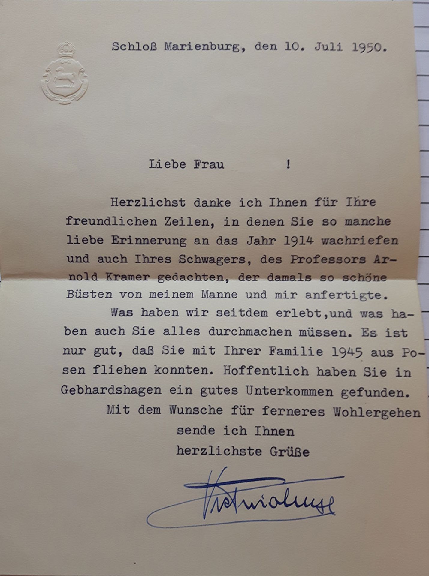 Arnold Kramer 1863 Wolfenbüttel - 1918 Braunschweig - Bildnis Ljuba Wencelides - Weißer Marmor. H. - Bild 2 aus 2