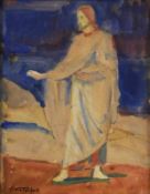 Carl Wiederhold 1863 Hannover - 1961 Bückeburg - Christus - Aquarell/Papier. 22,4 x 17,4 cm. Sign.