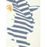 Werner Berges 1941 Cloppenburg - lebt und arbeitet in Schallstadt - Stripes - Farbserigrafie/Karton.