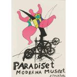 Niki de Saint Phalle & Jean Tinguely - "Paradiset Moderna Museet Stockholm" - Farbserigrafie (