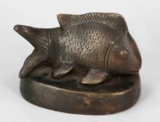 Opiumgewicht als Fisch Wohl Burma, 19. Jahrhundert. Bronze. 8 x 11 x 8 cm.